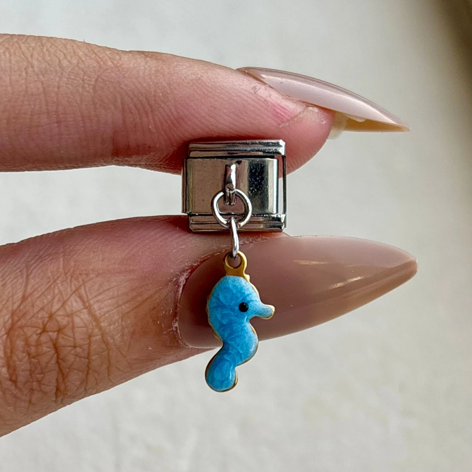 Blue Seahorse Charm  🌊