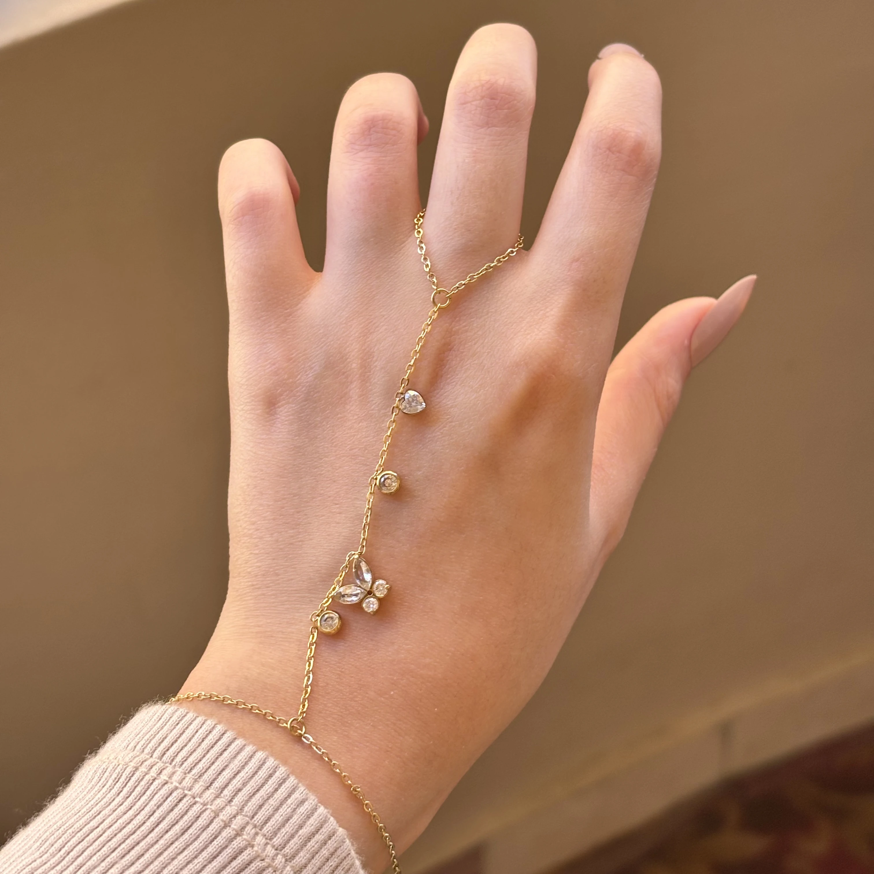 Butterfly Diamond Hand Chain 🦋