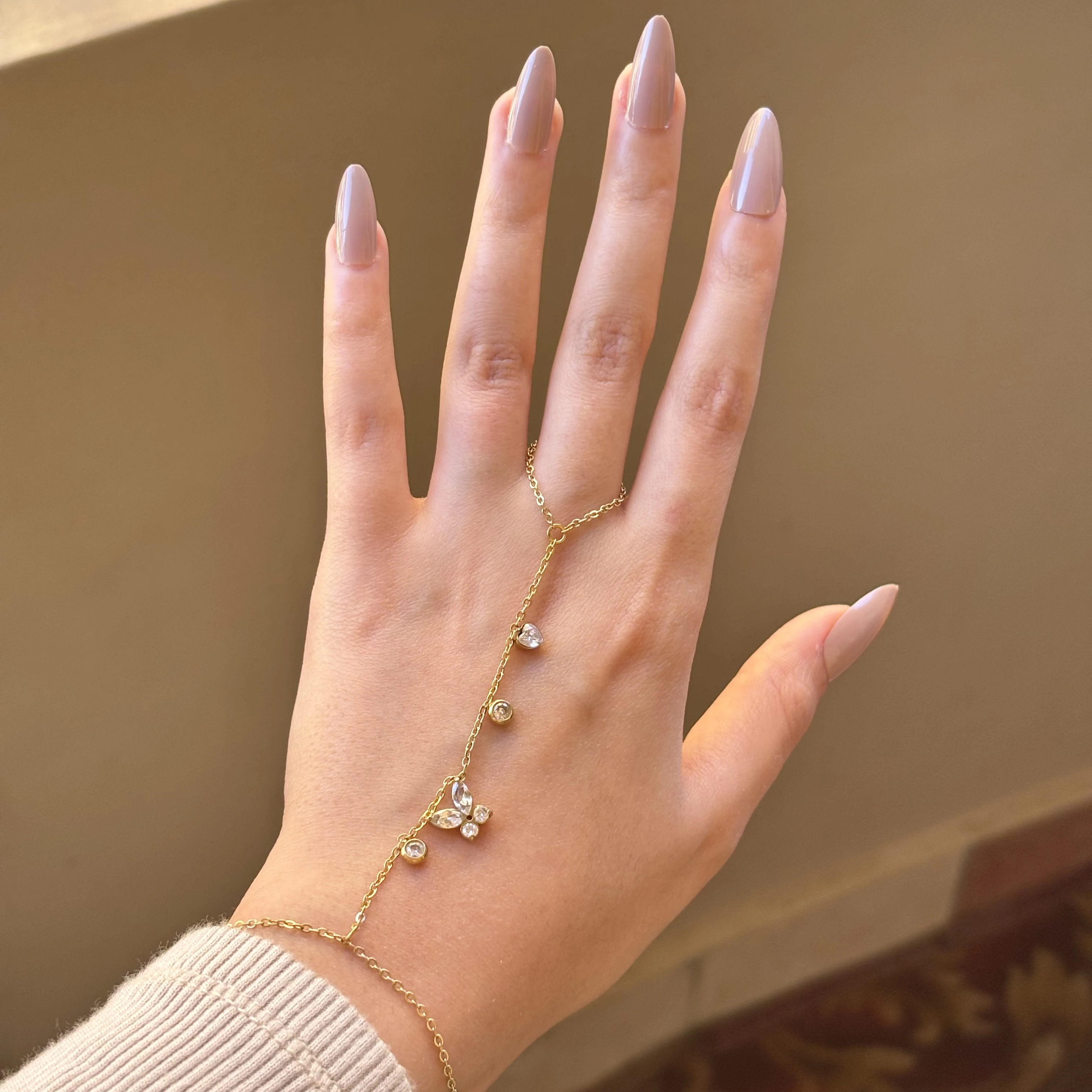 Butterfly Diamond Hand Chain 🦋