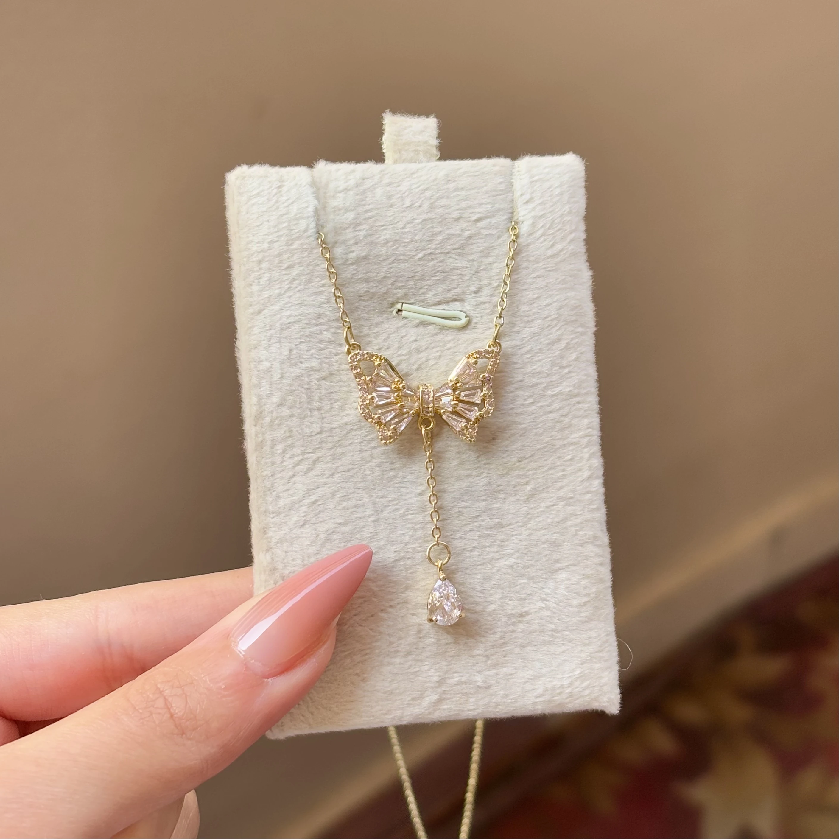 Butterfly Drop Necklace 🦋