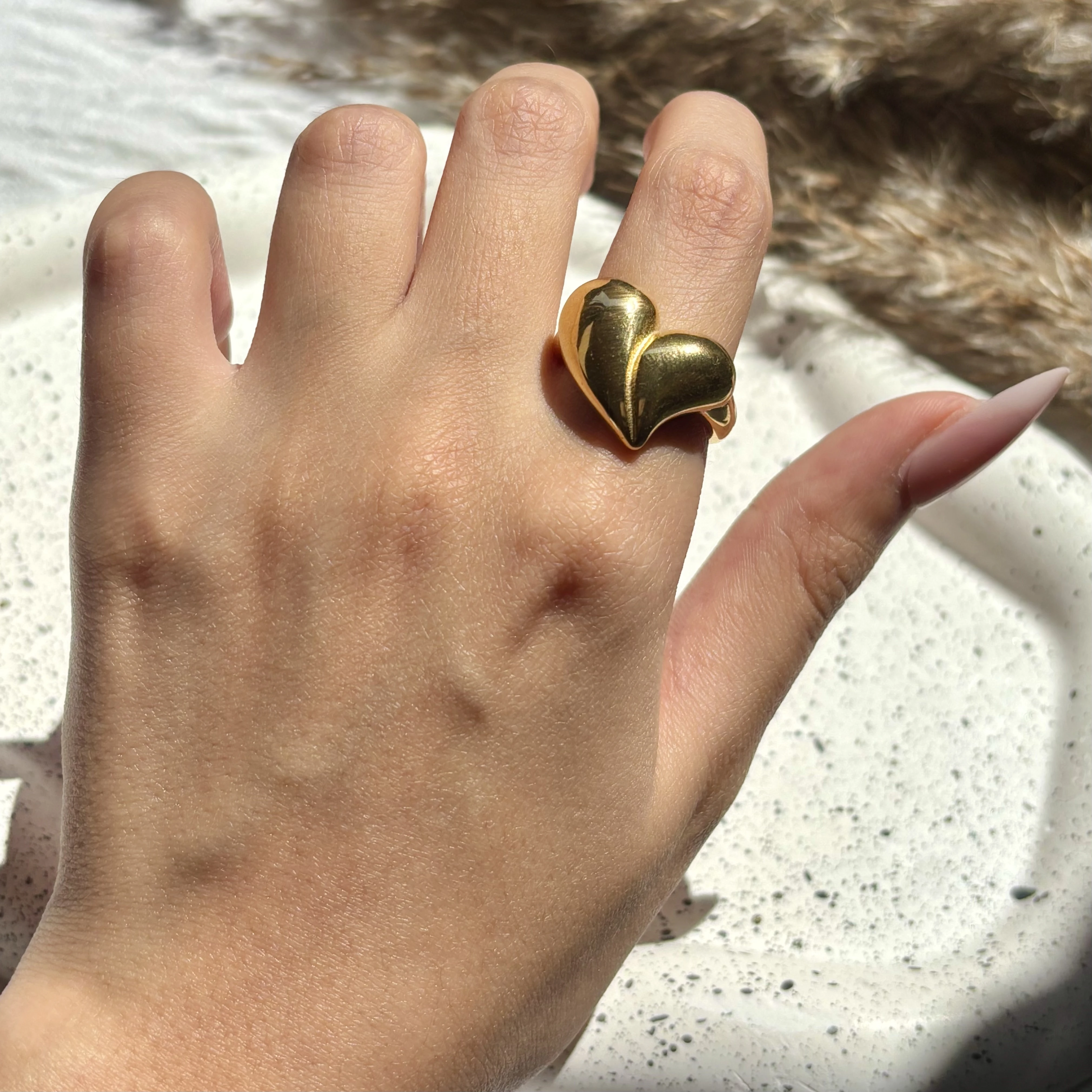 Chunky Heart Ring 💛