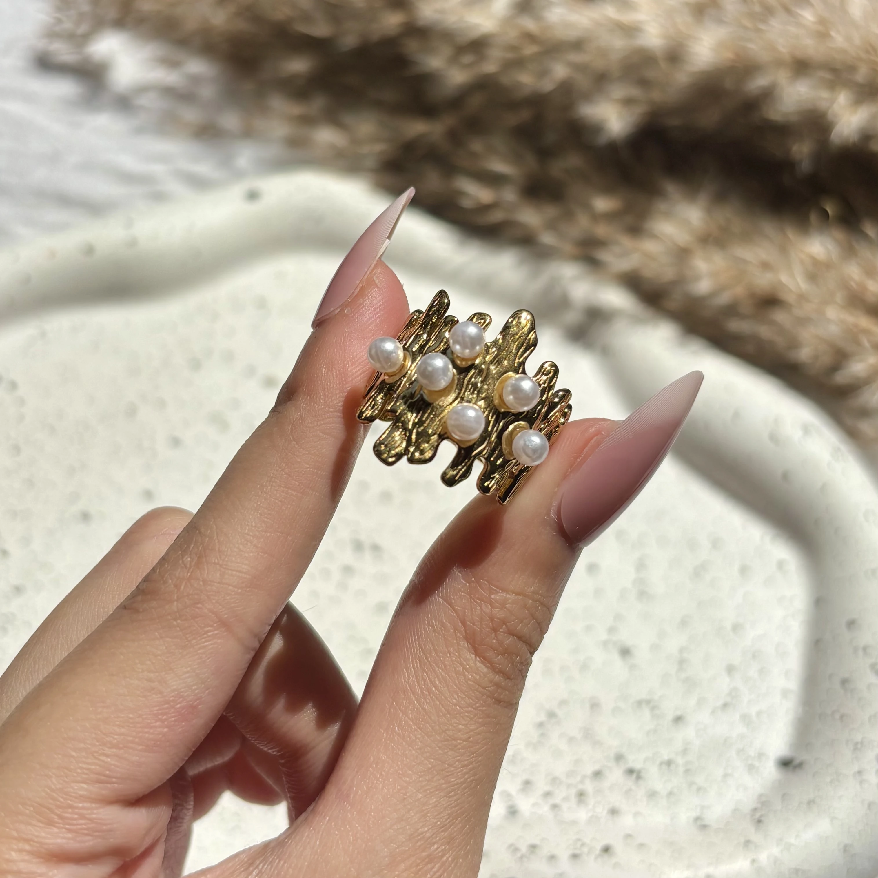 Chunky Pearls Ring 💍