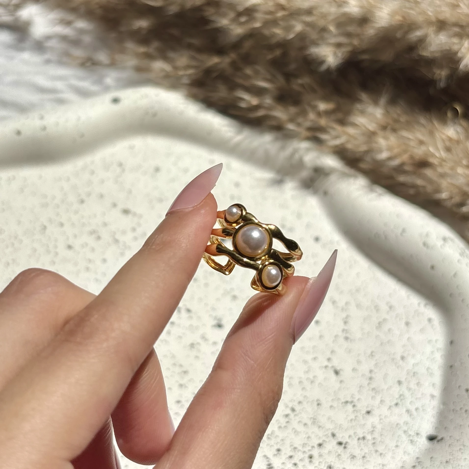 Circle Pearly Ring✨