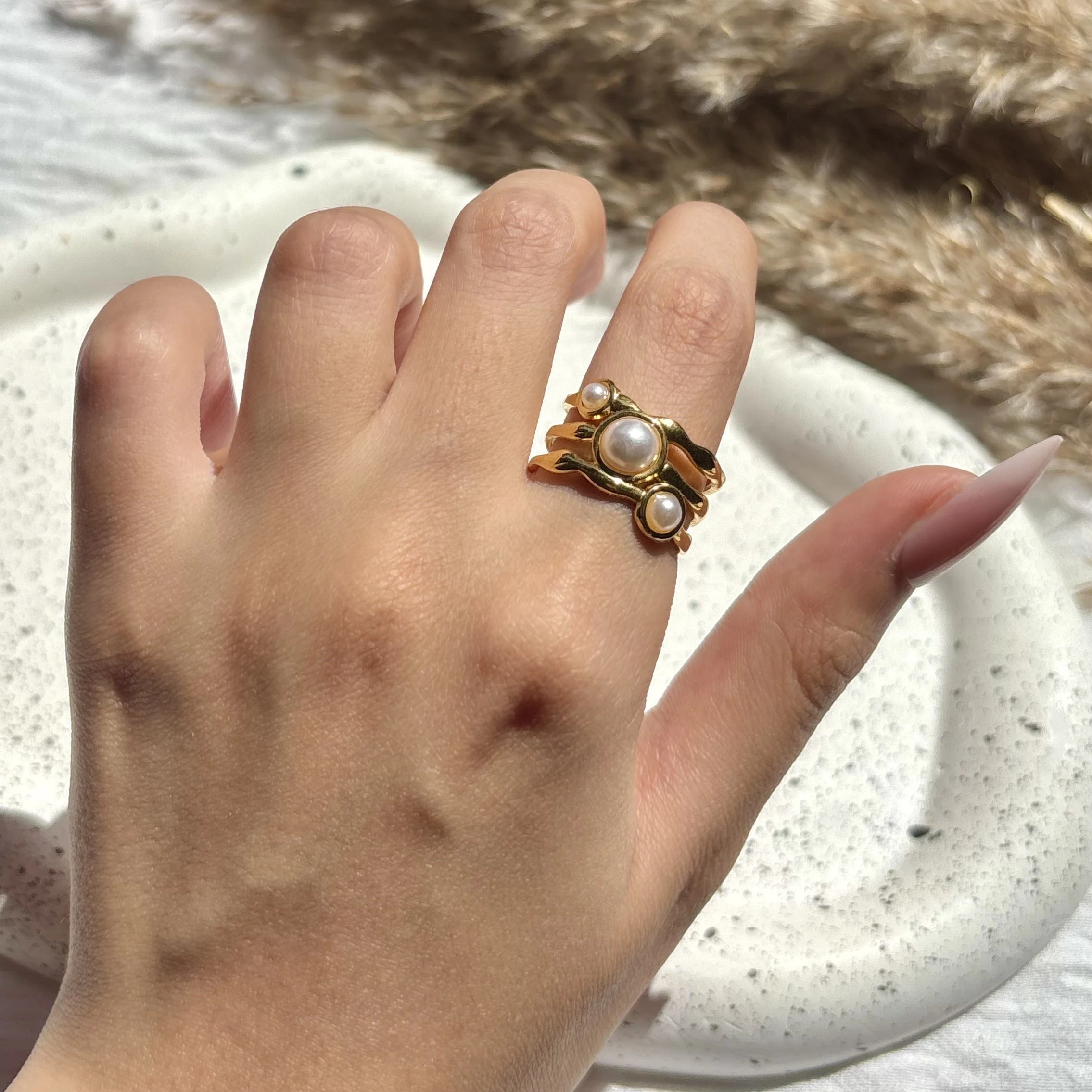 Circle Pearly Ring✨