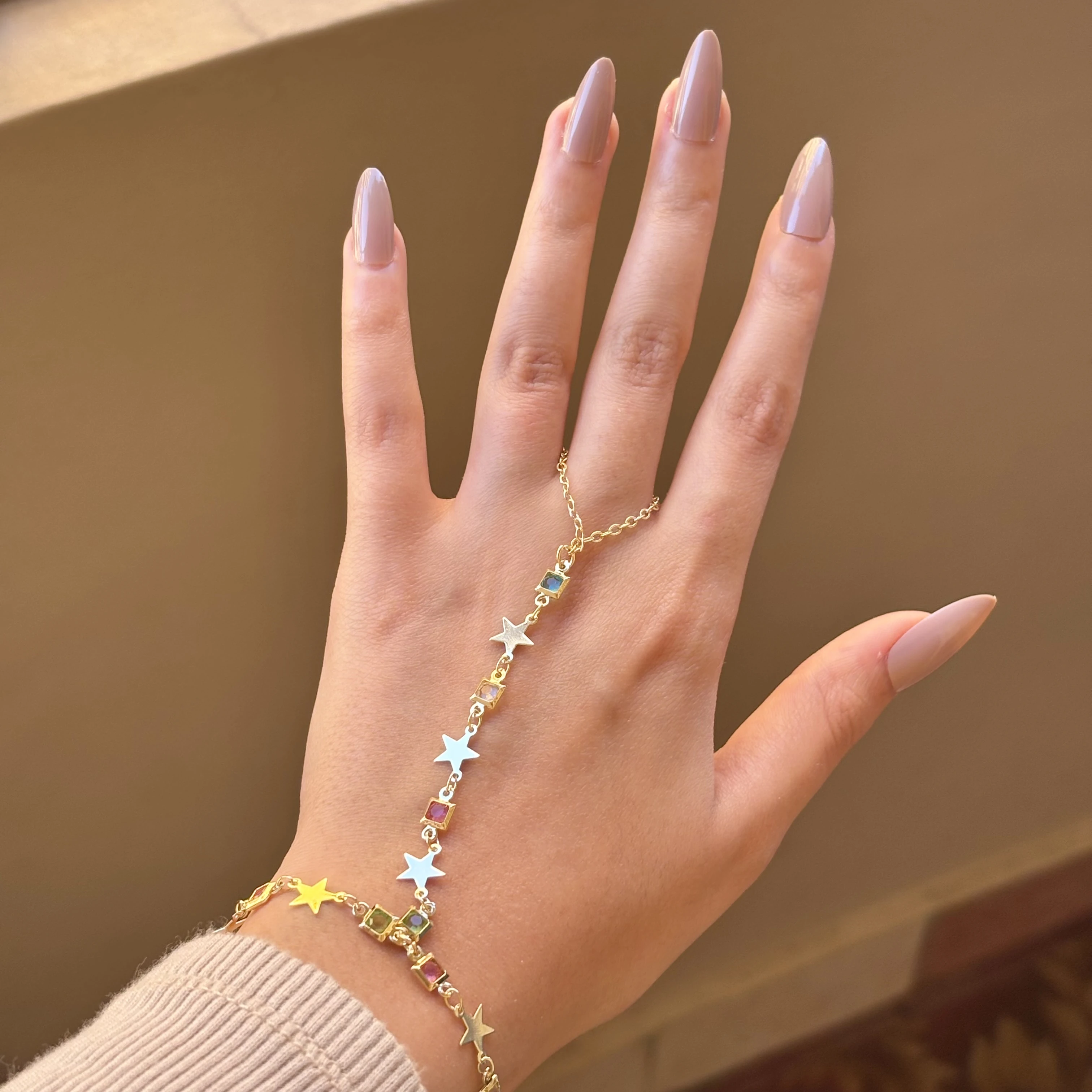 Colorful Stars Hand Chain ✨