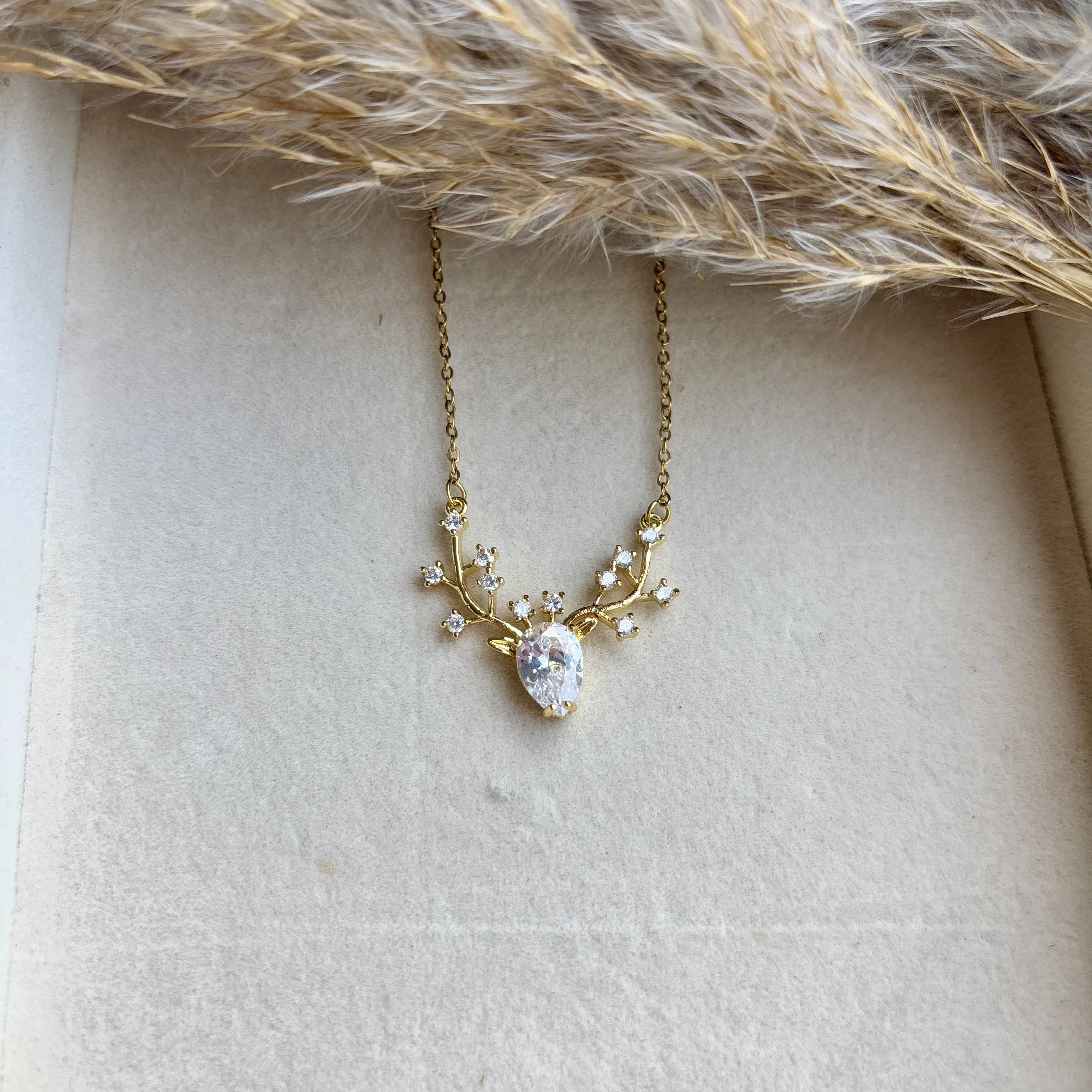 Crystal Gazelle Necklace 🦌