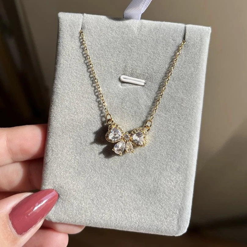 Diamond Bow Necklace 🎀