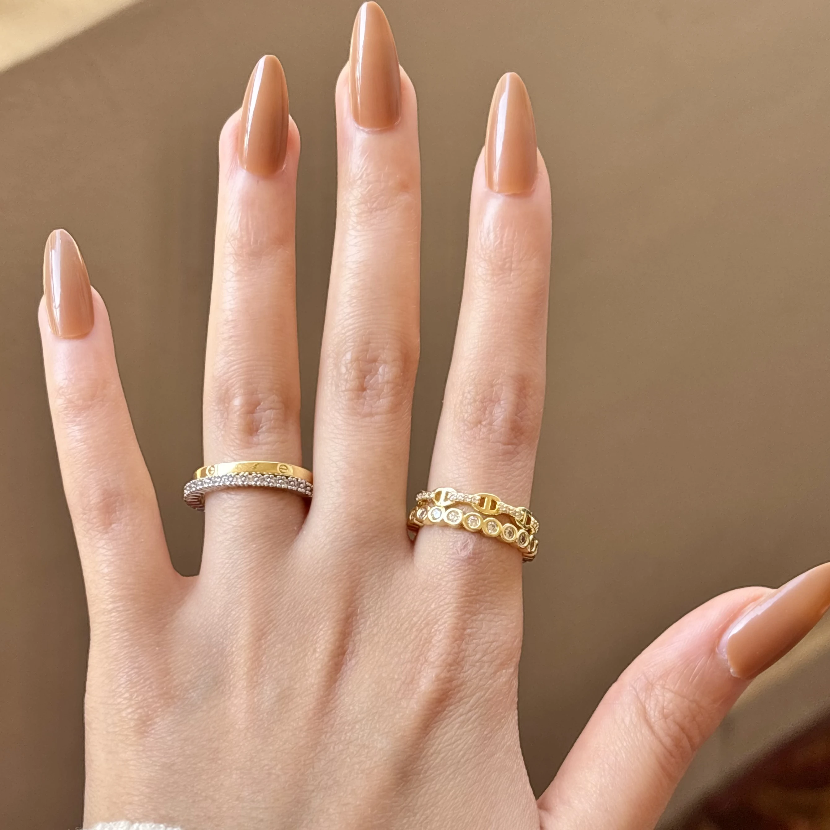 Diamond Chain Layered Ring💎