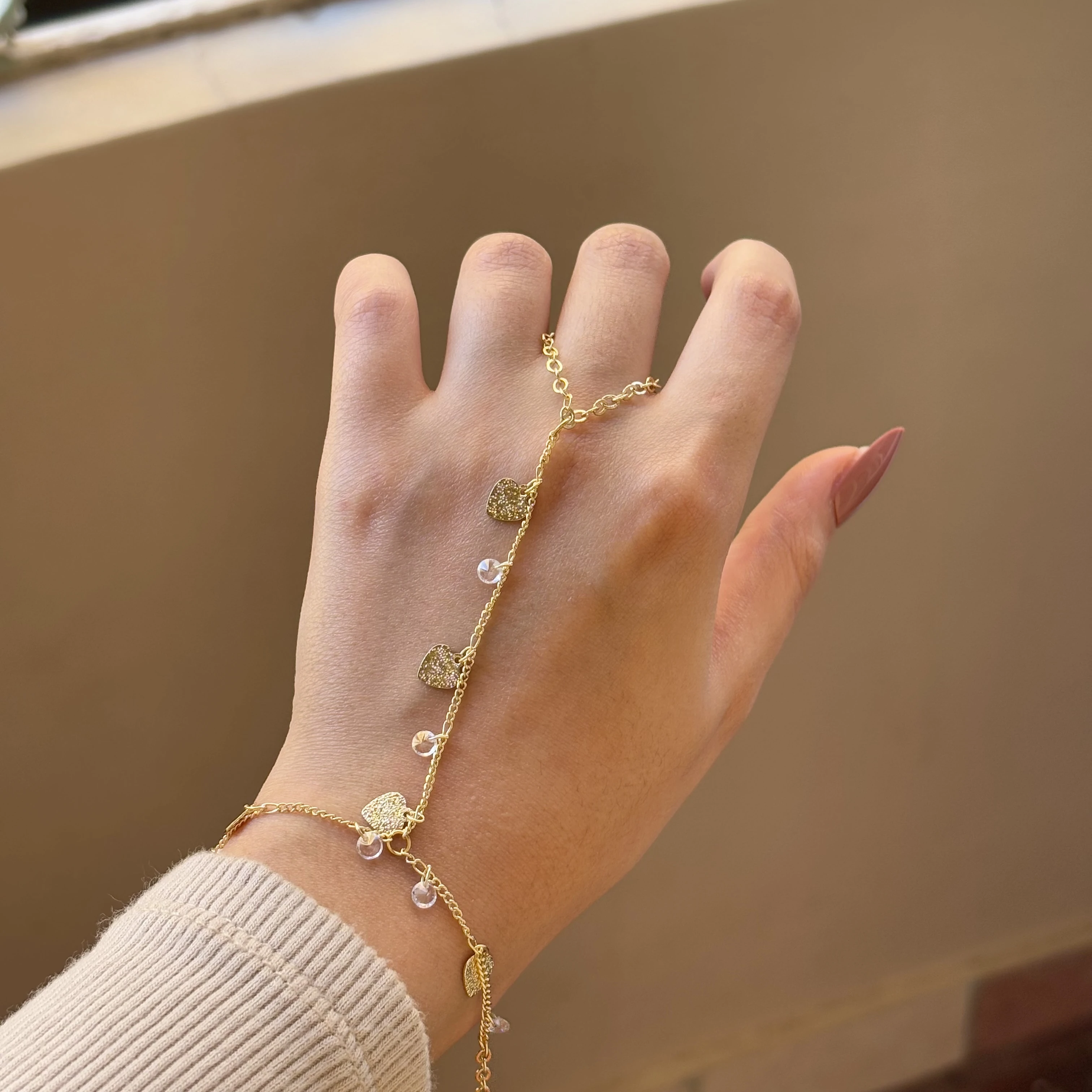Diamond Hearts Hand chain 💞