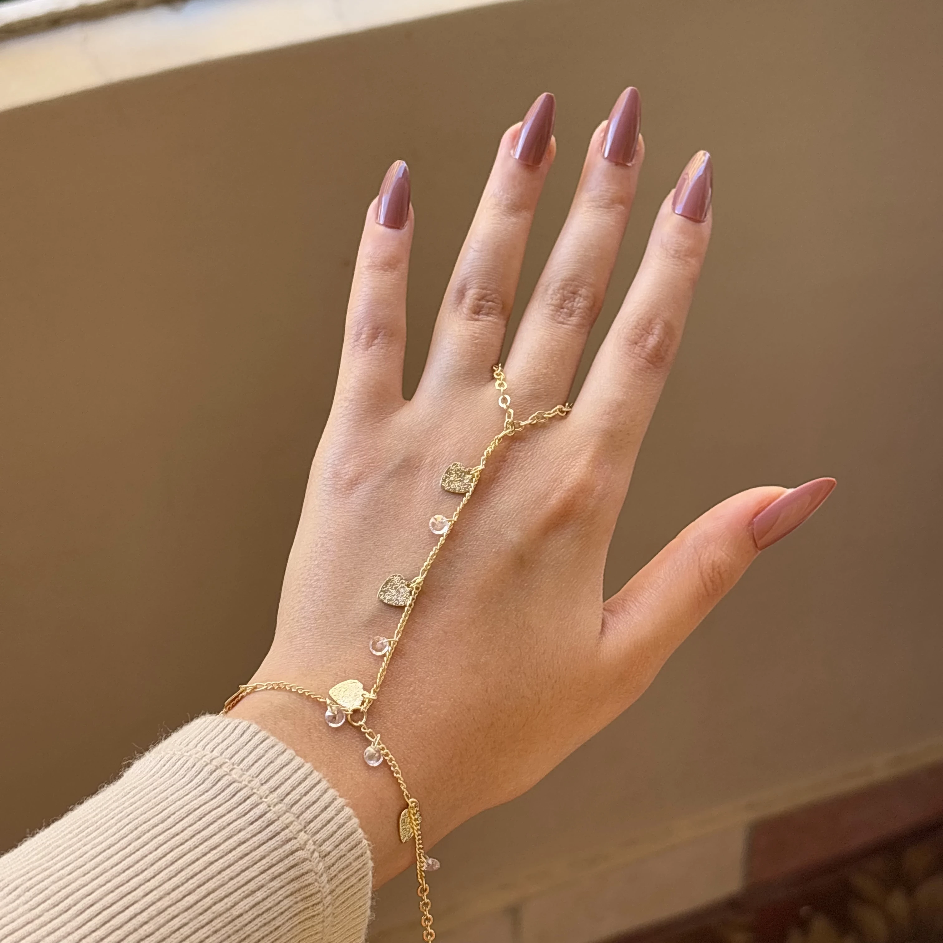 Diamond Hearts Hand chain 💞