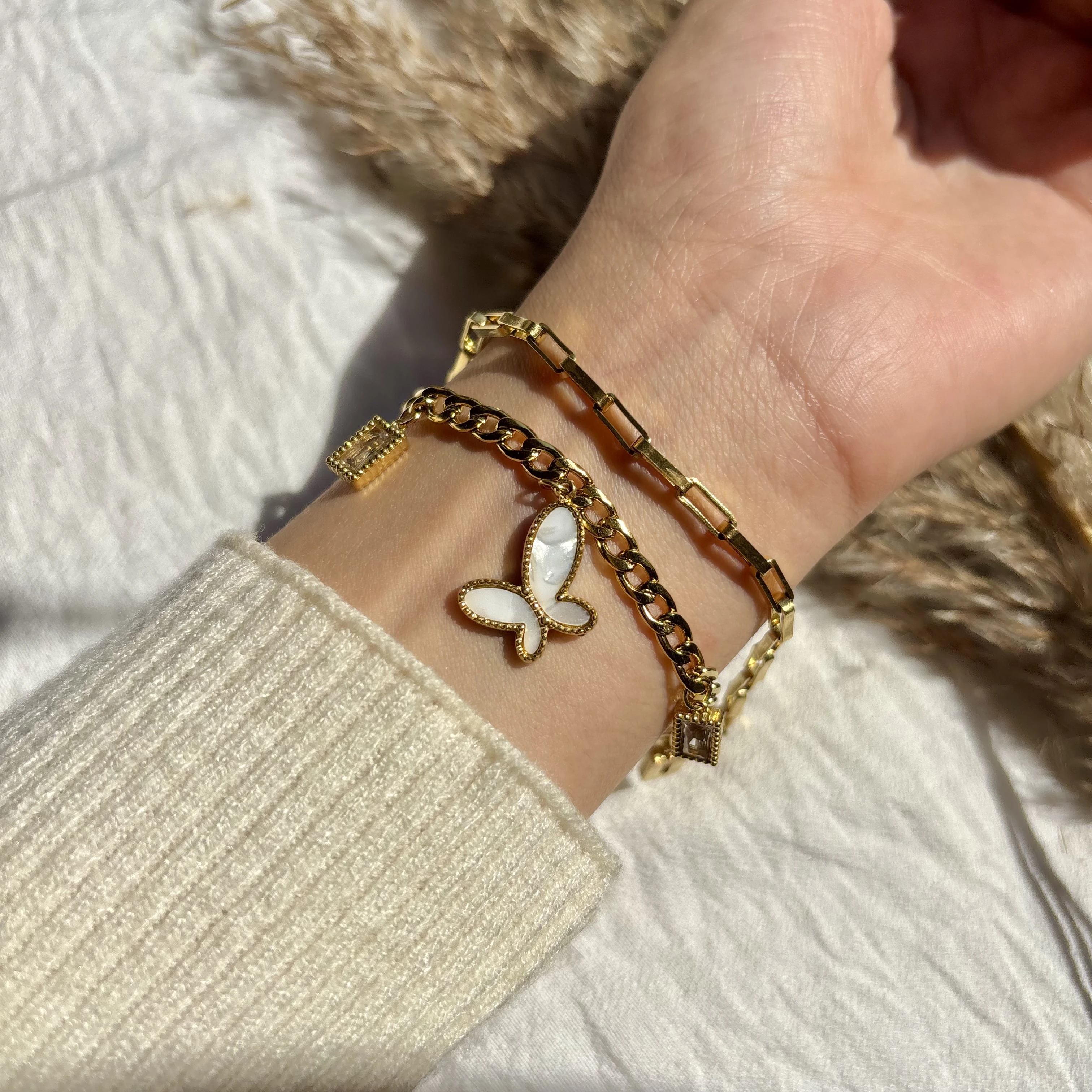 Double Layered Butterfly Bracelet 🦋