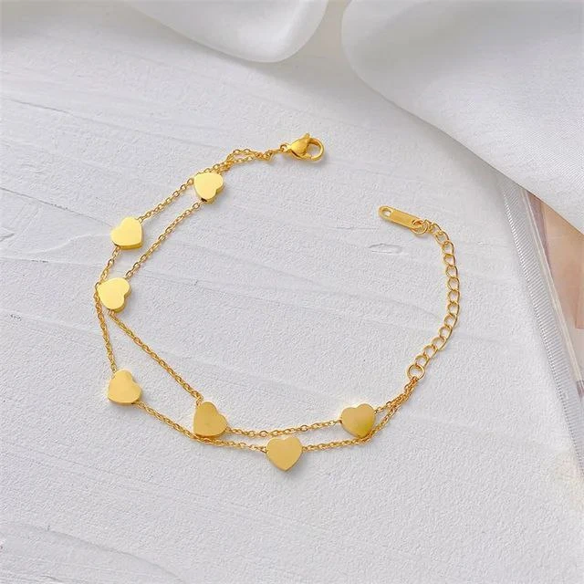 Double Layered Heart Bracelet 💛