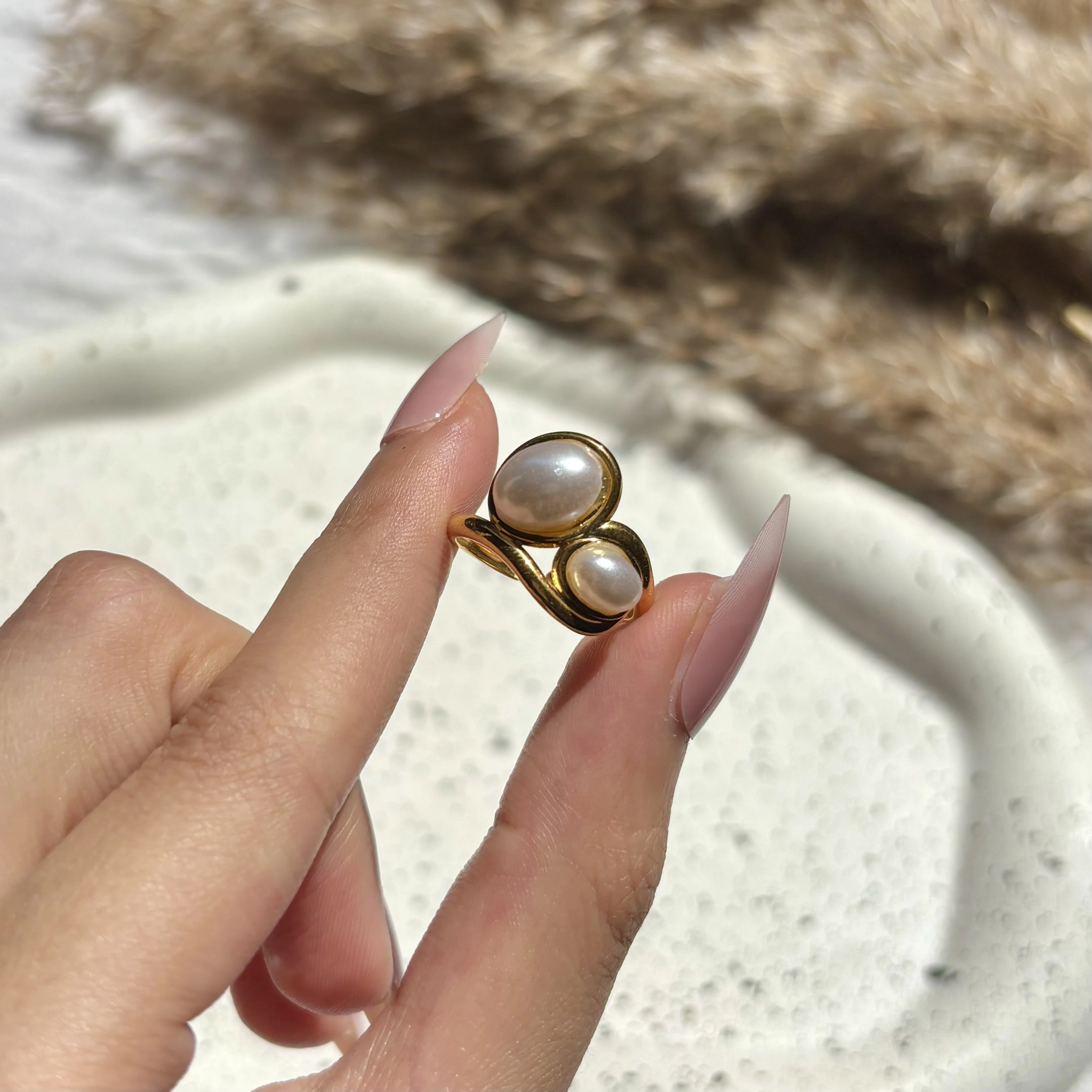 Double Pearly Ring 💕