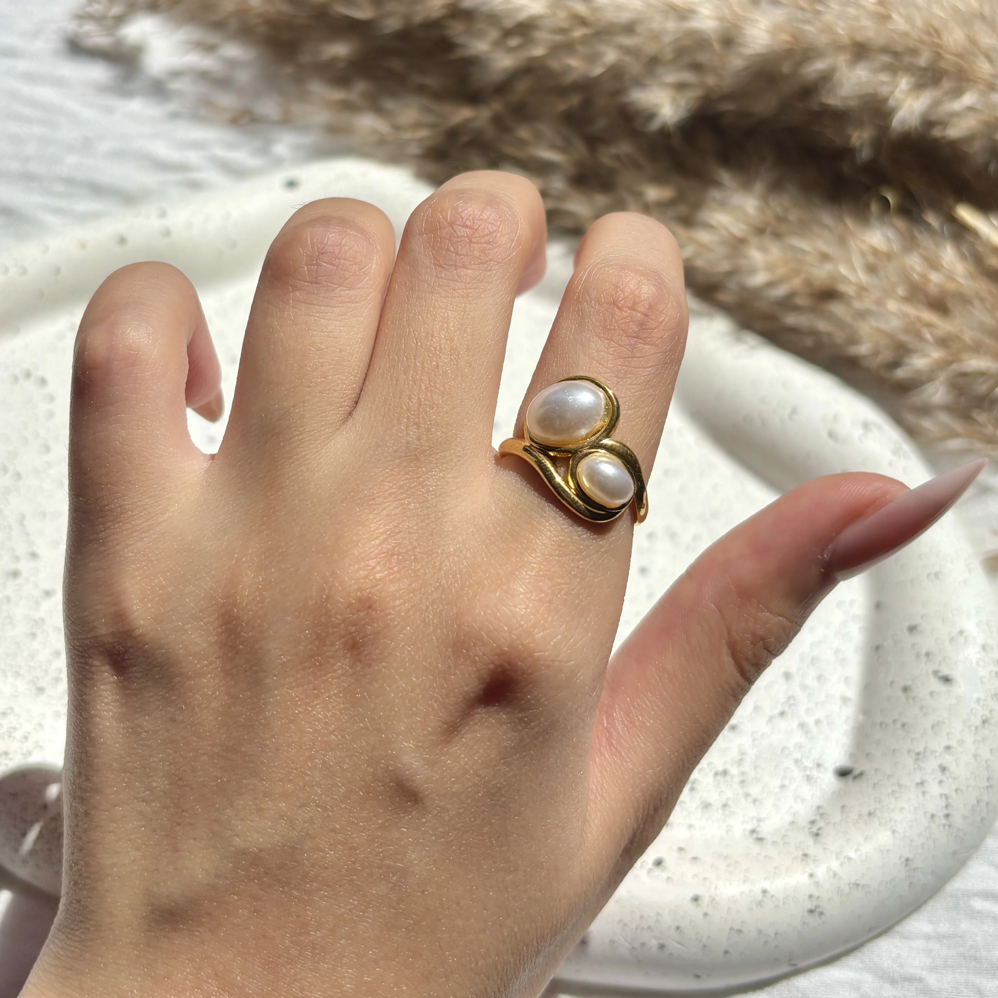 Double Pearly Ring 💕