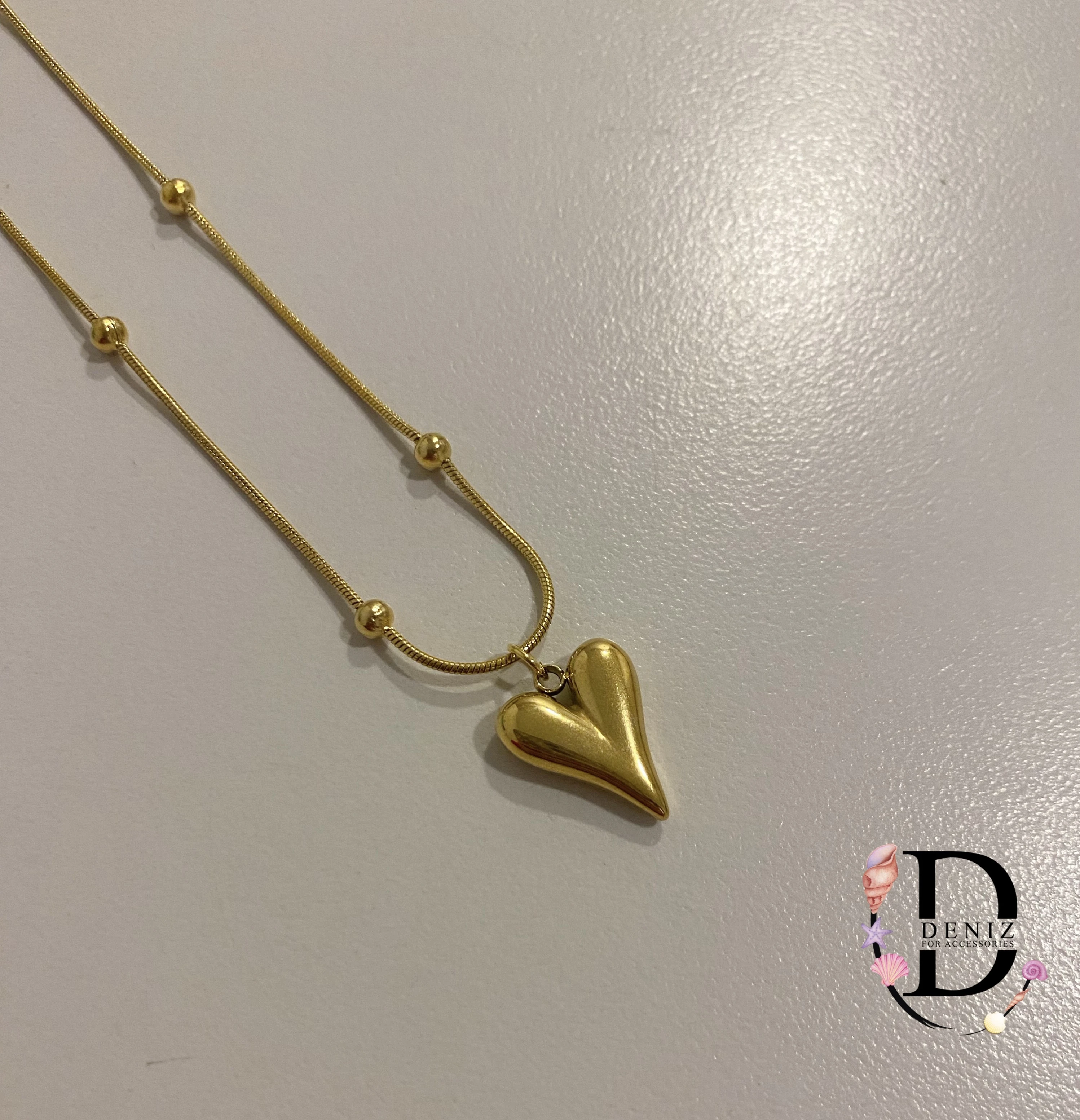 Gold Heart Necklace 💛