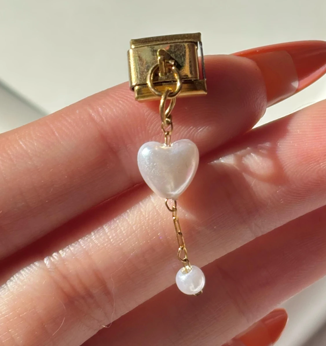 Heart Pearl Charm 🤍