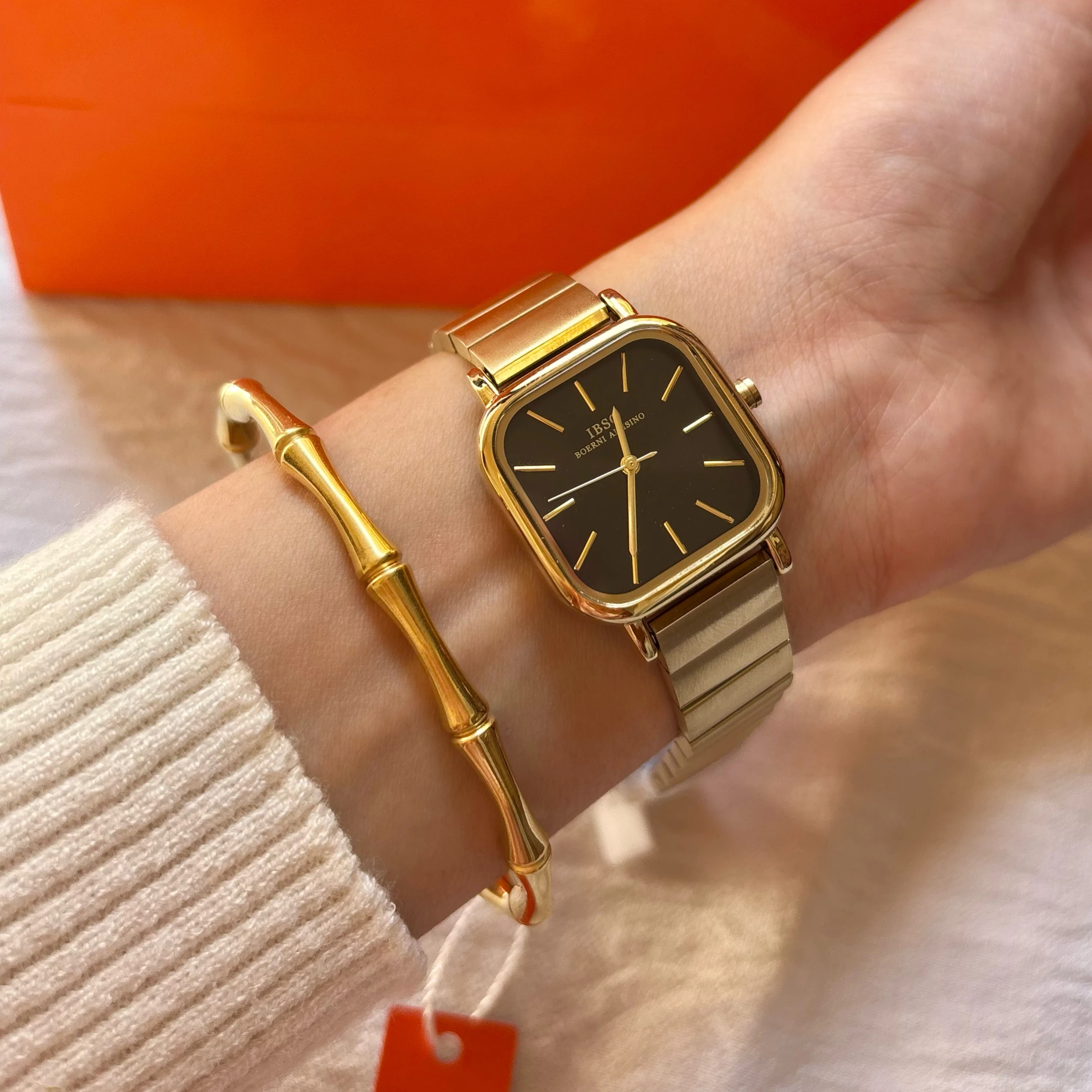 Ibso Black Square Watch