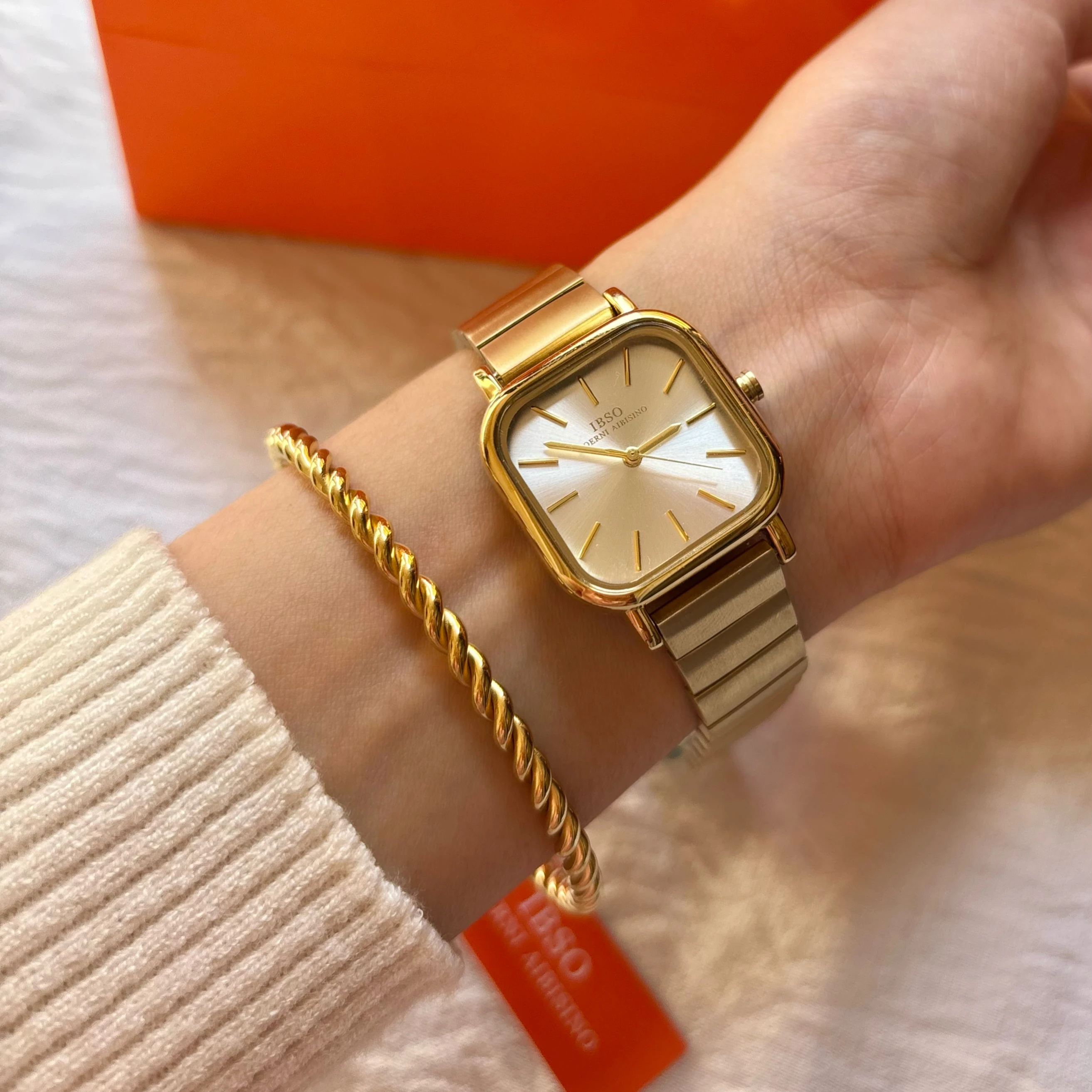 Ibso White Square Watch