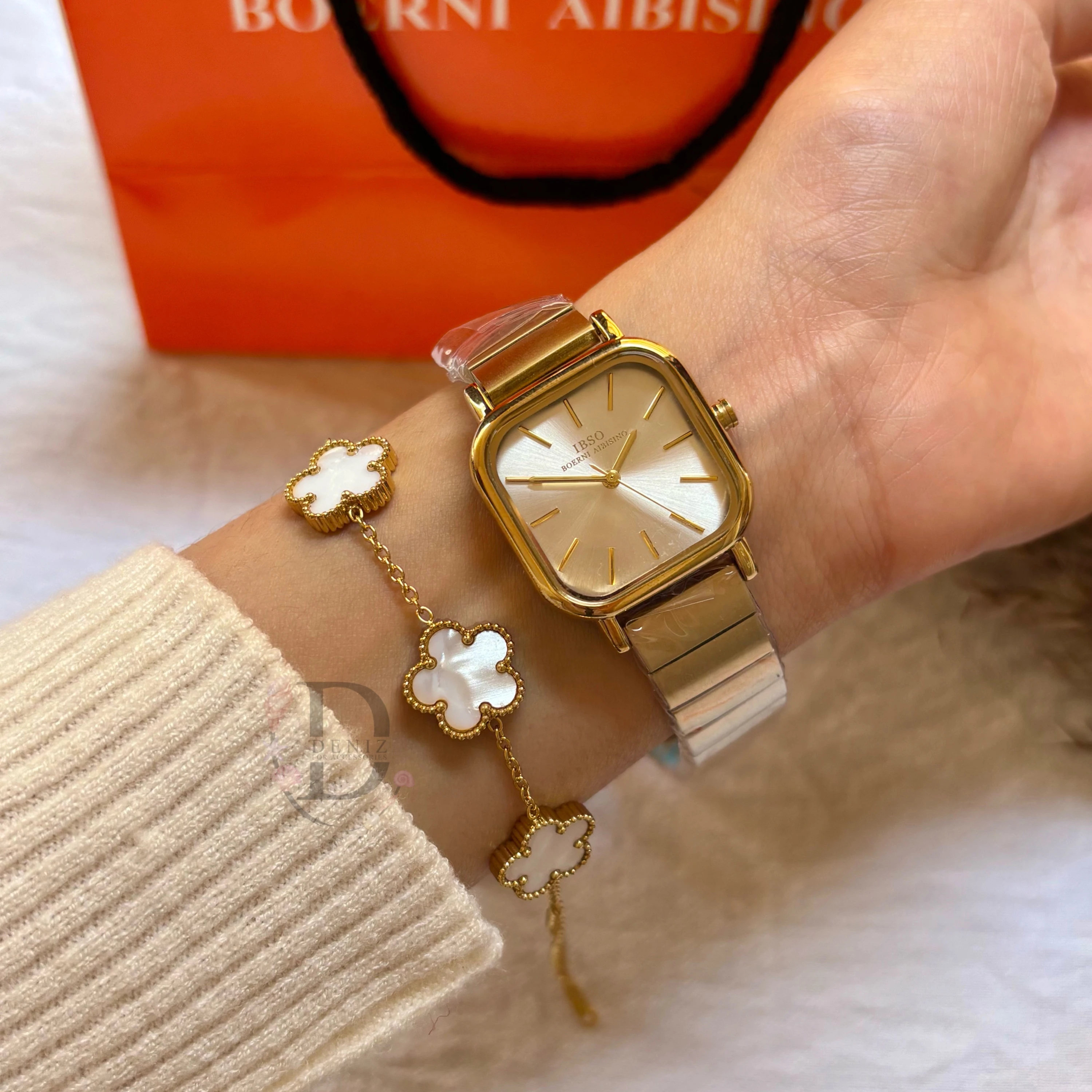 Ibso White Square Watch