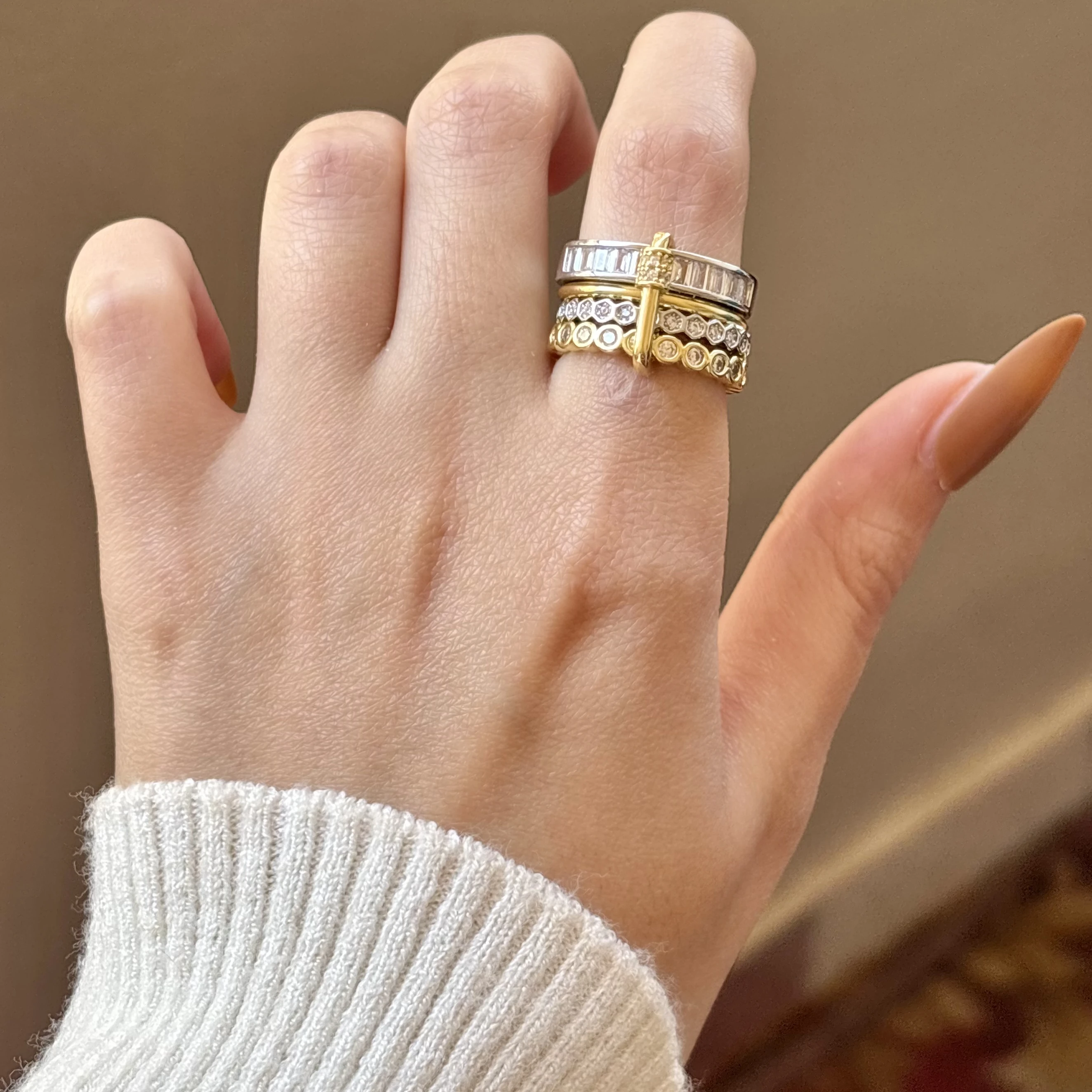 Mix Diamond Layered Ring💎