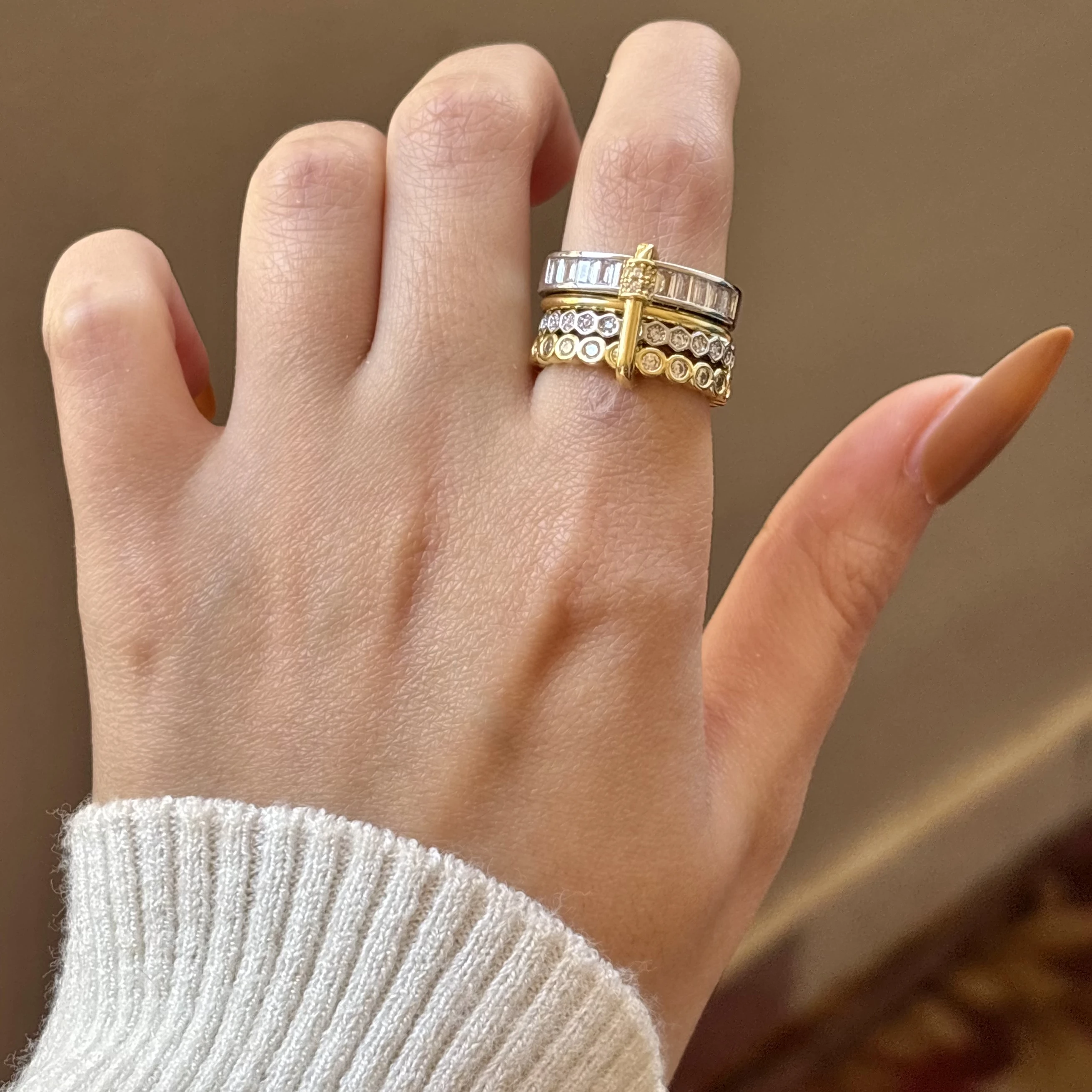 Mix Diamond Layered Ring💎