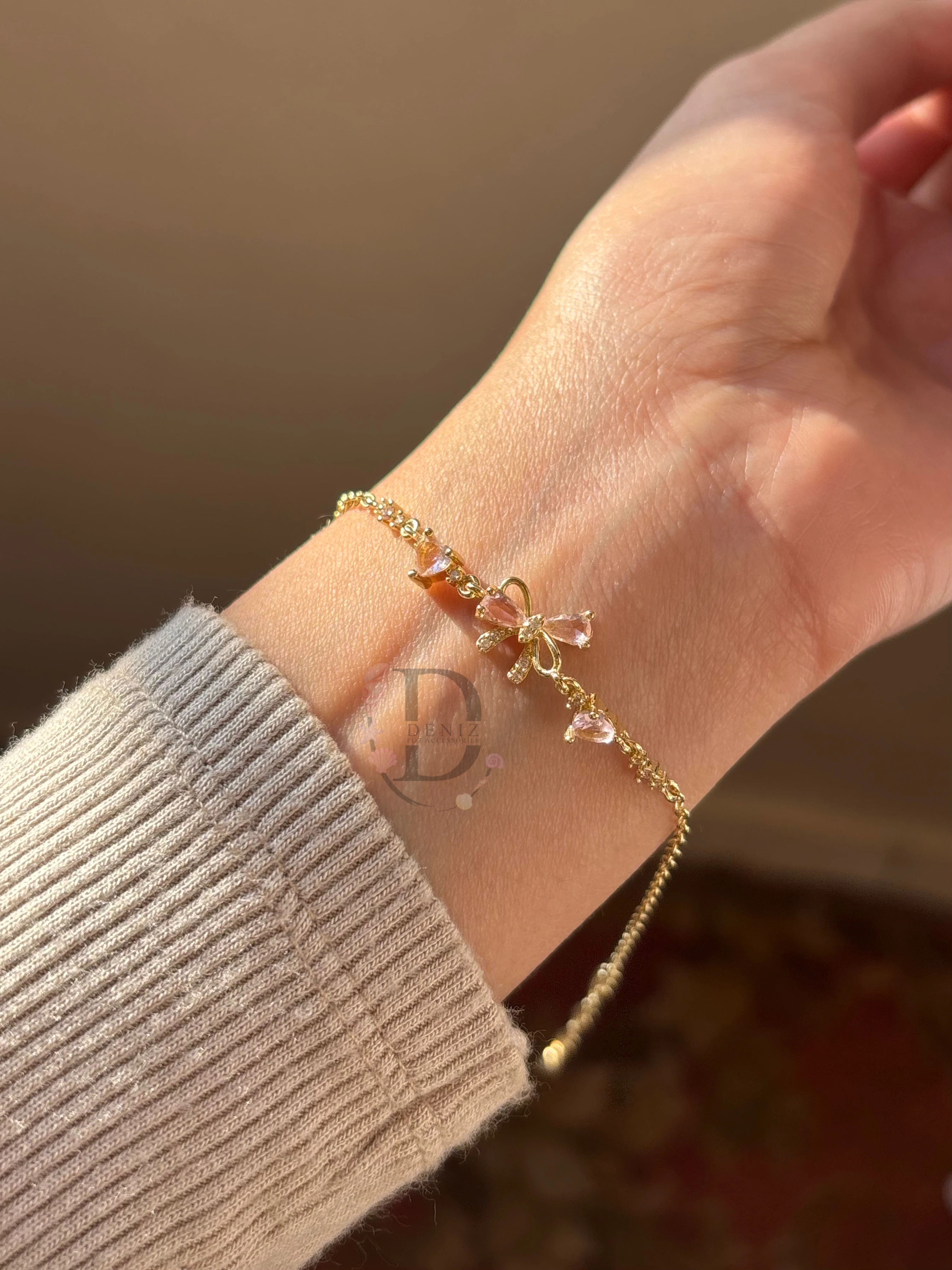 Pink Bow Bracelet 🎀