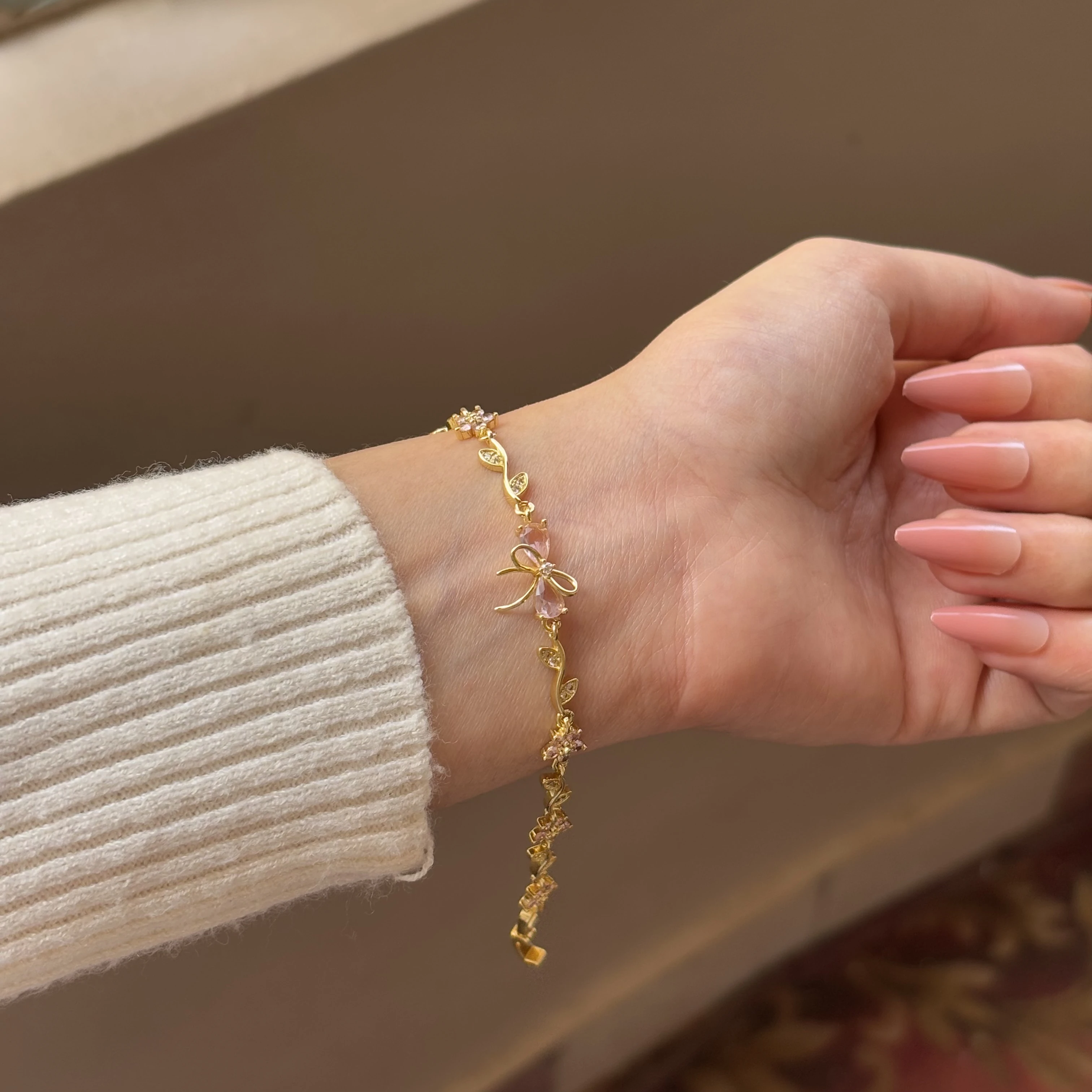 Pink Bow Bracelet 🎀