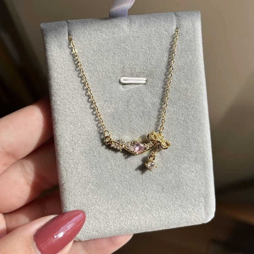 Pink Bow Necklace 🎀
