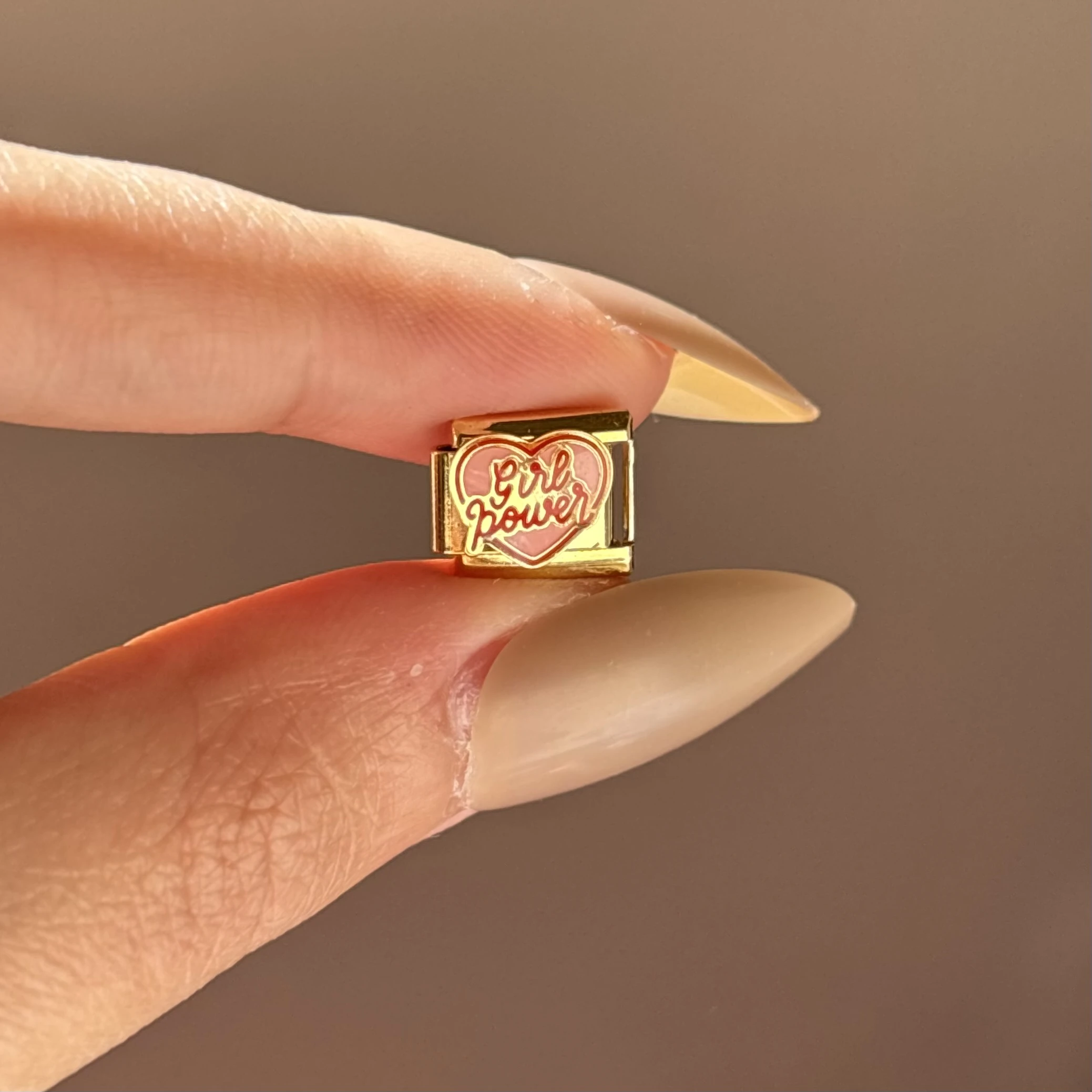 Pink Girl Power Charm ⚡️