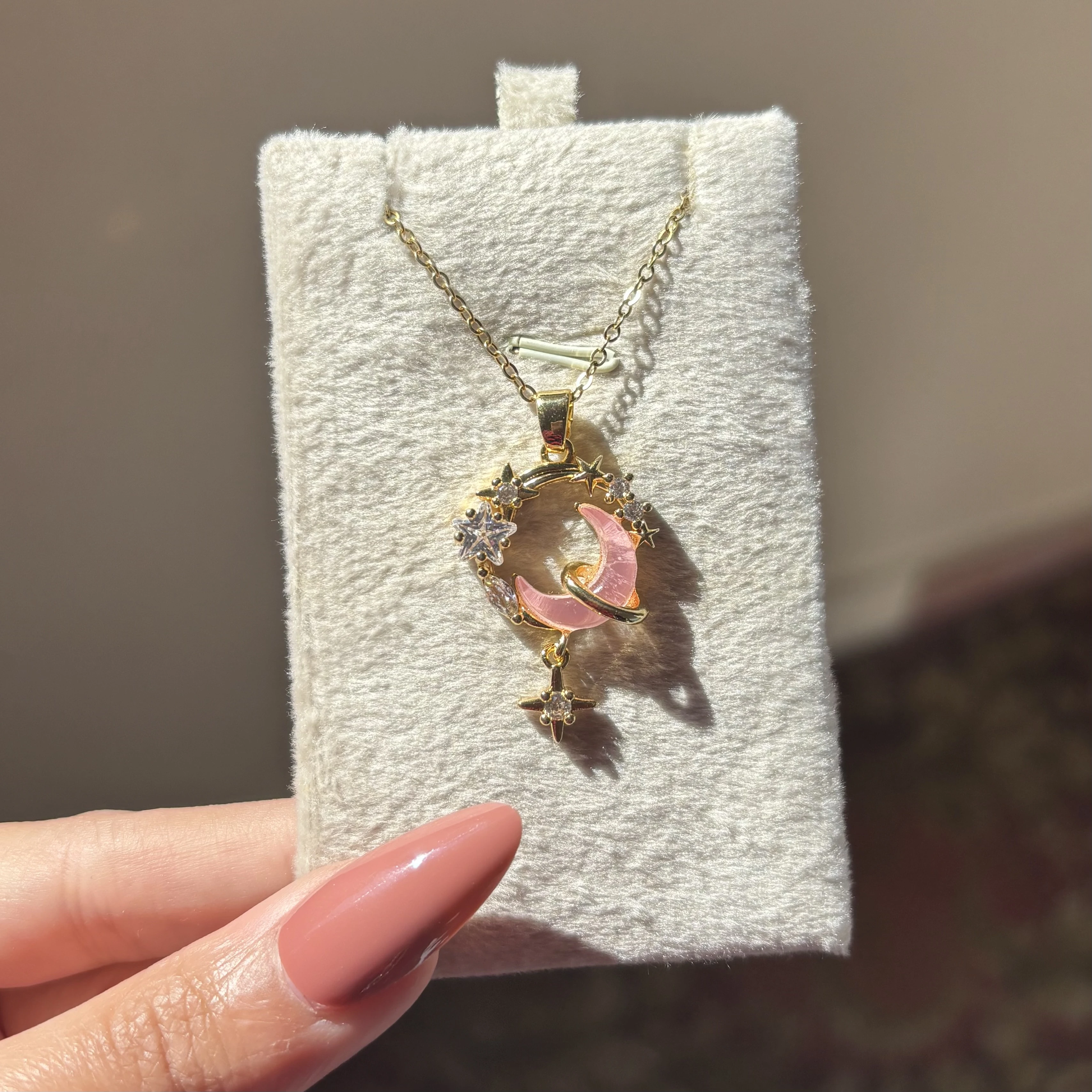 Pink Moon Necklace 🌙
