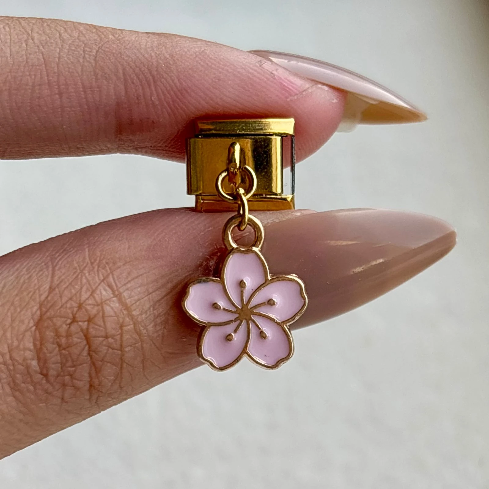 Pink Rose Flower Charm 🌸