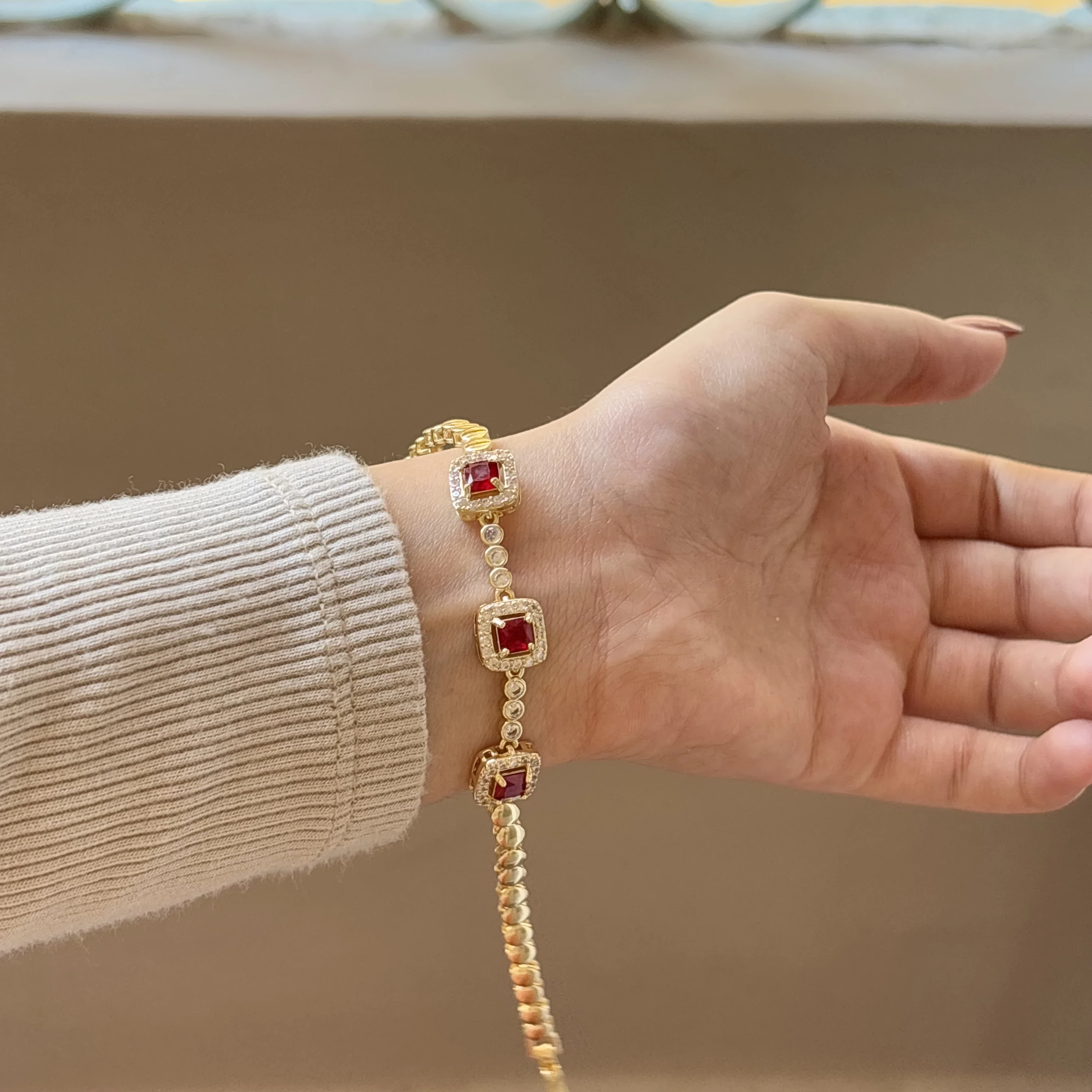 Red Diamonds Bracelet 💎