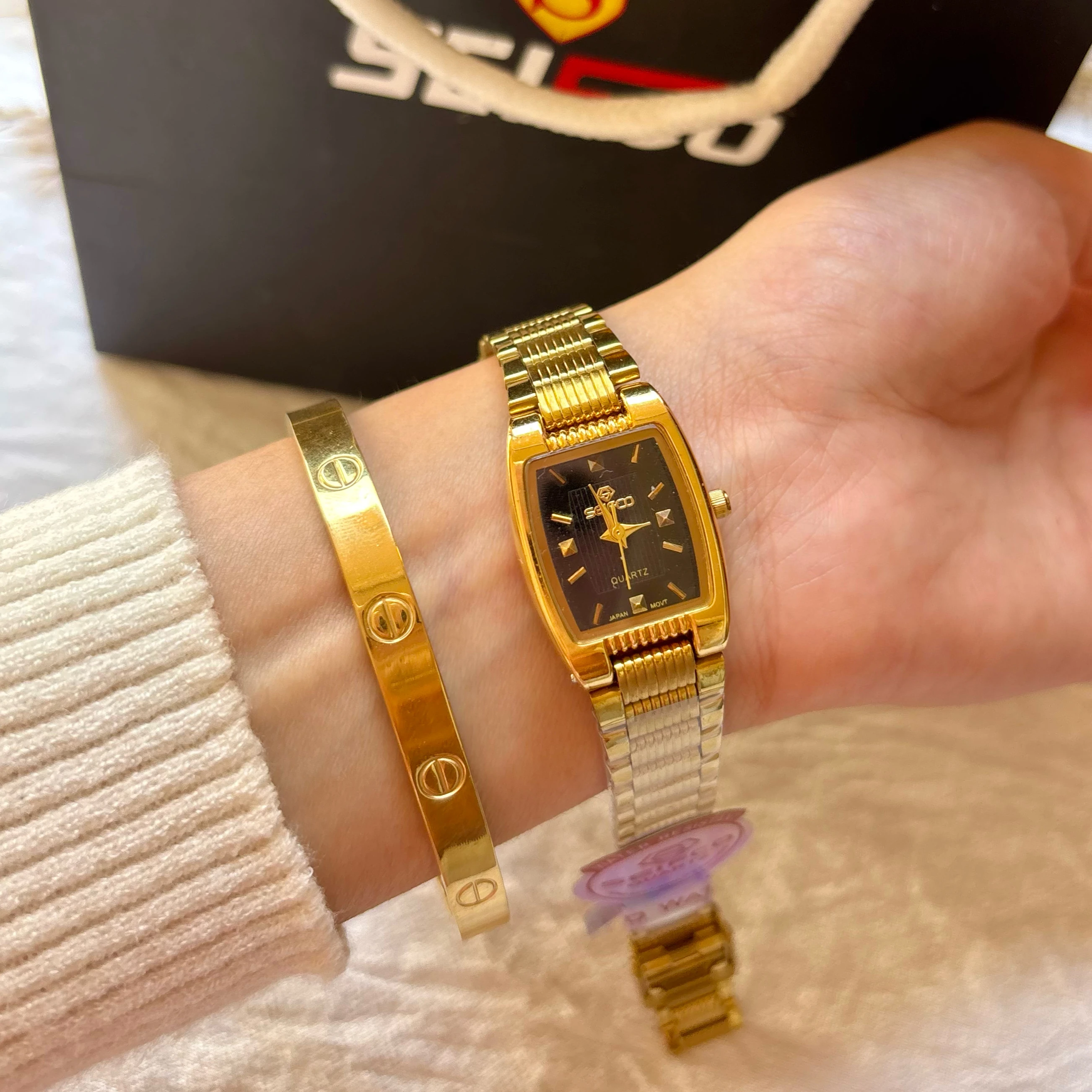 Seifco Black Square Watch