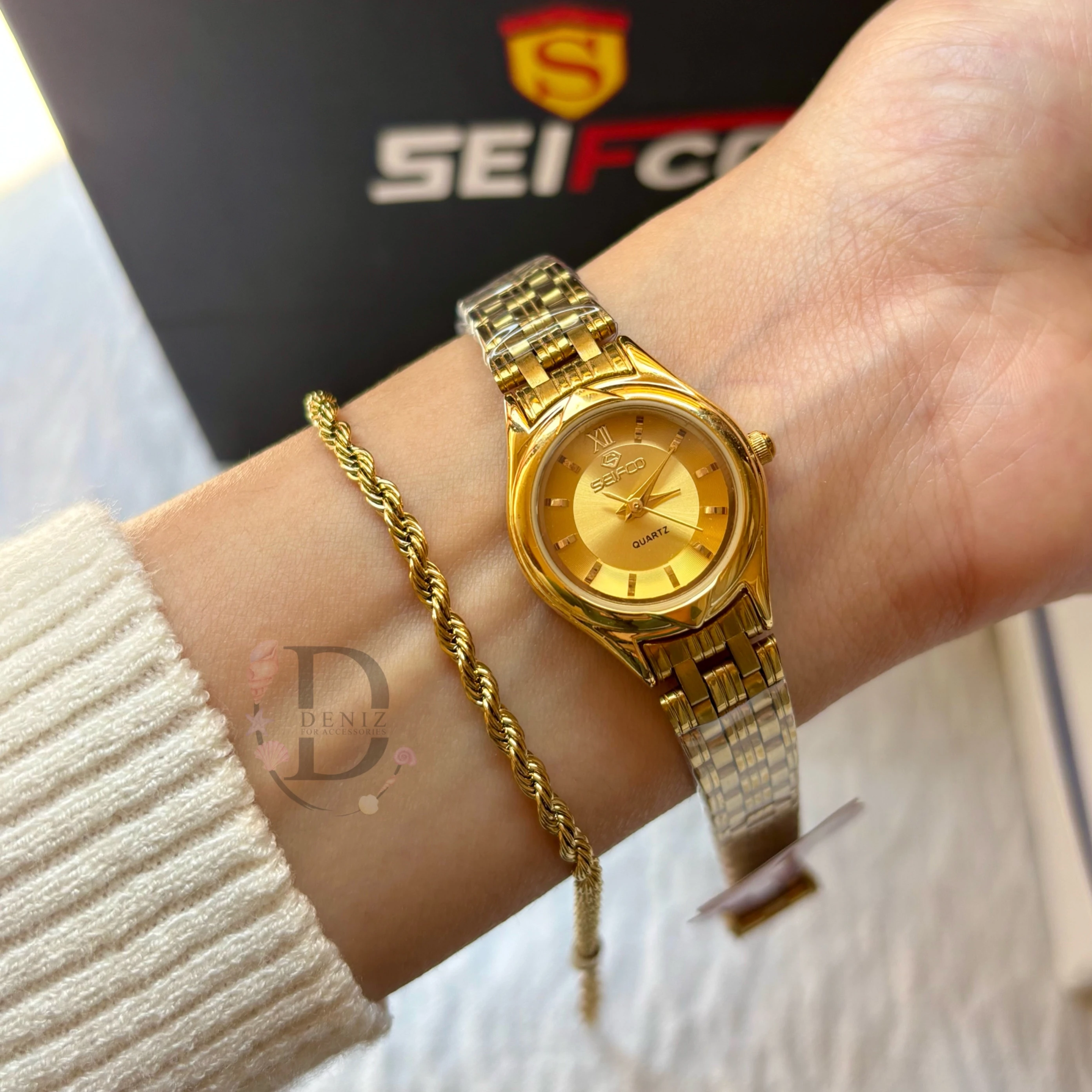 Seifco Gold Circle Watch