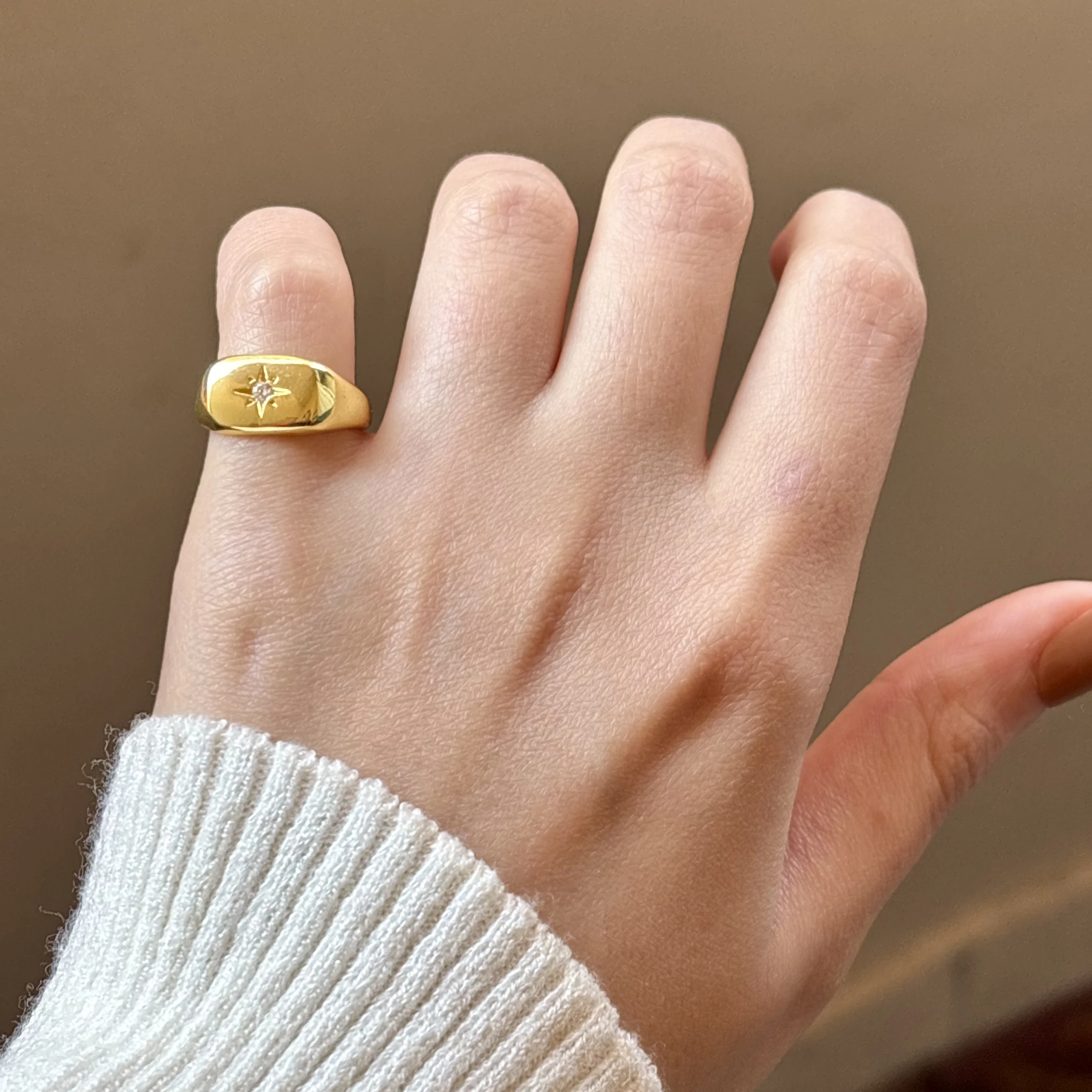 Star Rectangle Pinky Ring 🌟