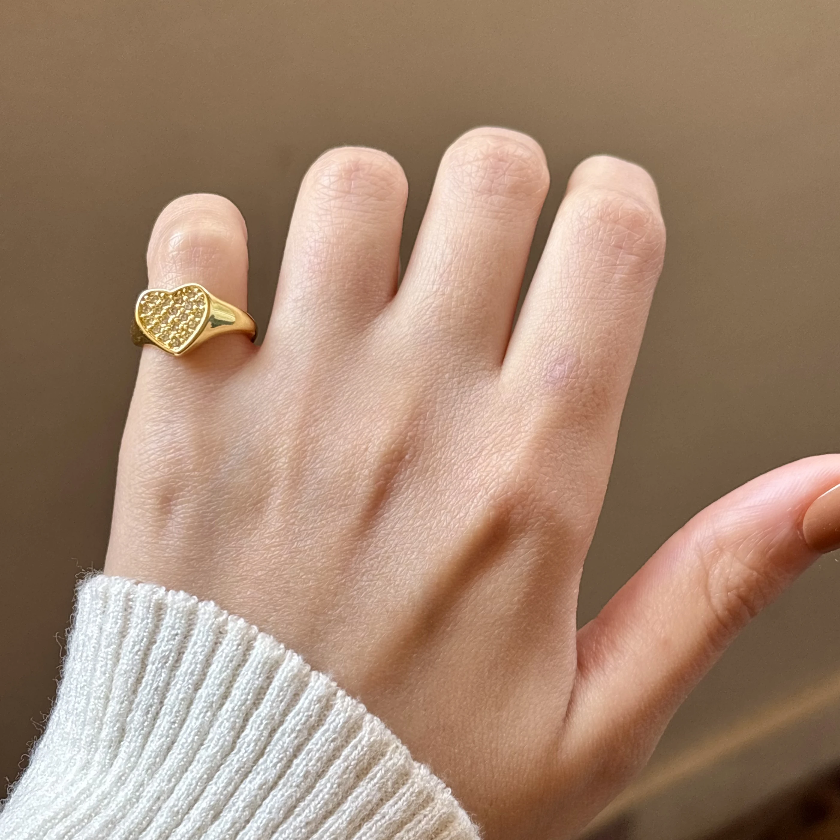 Stary Heart Pinky Ring❤️