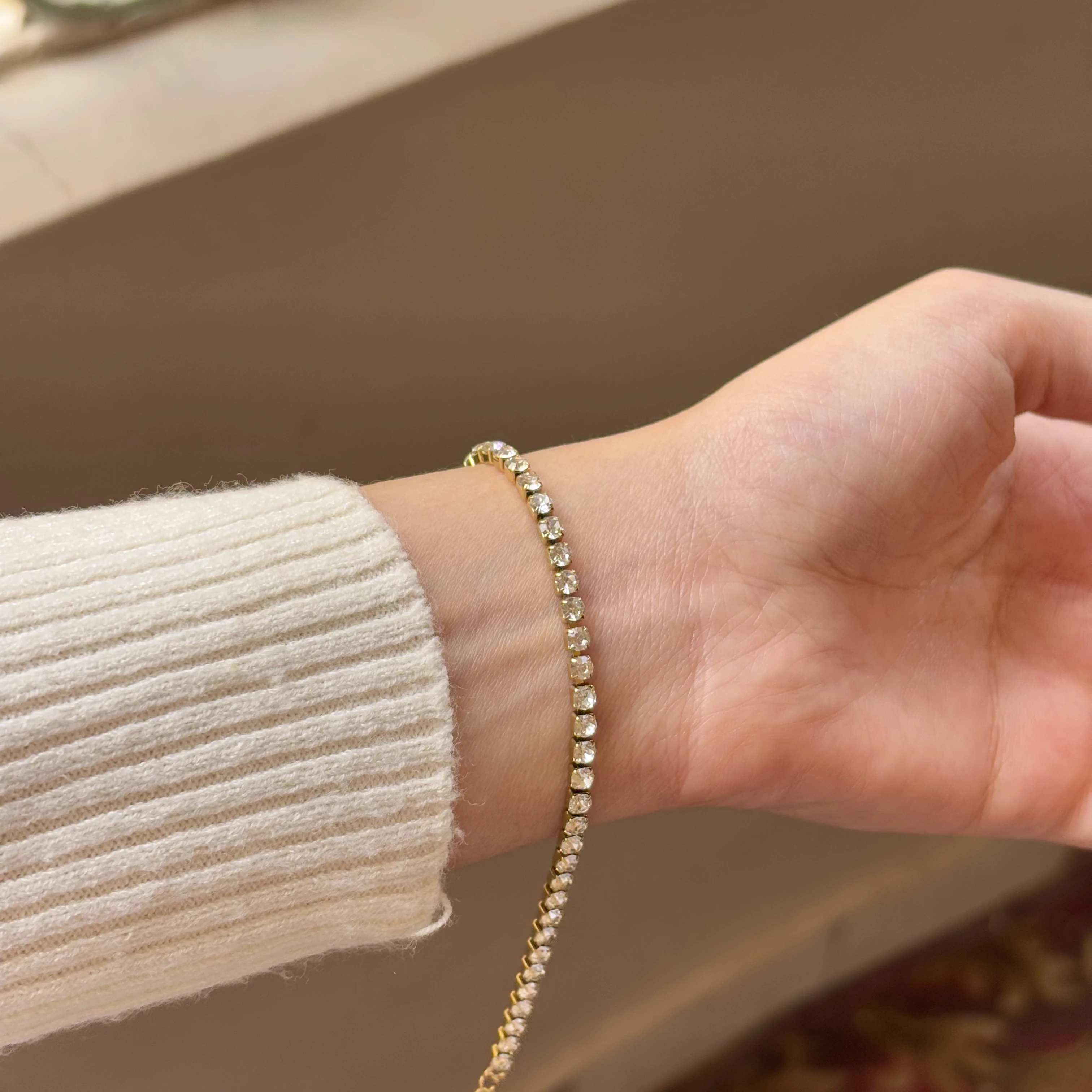 White Tennis Bracelet 🤍