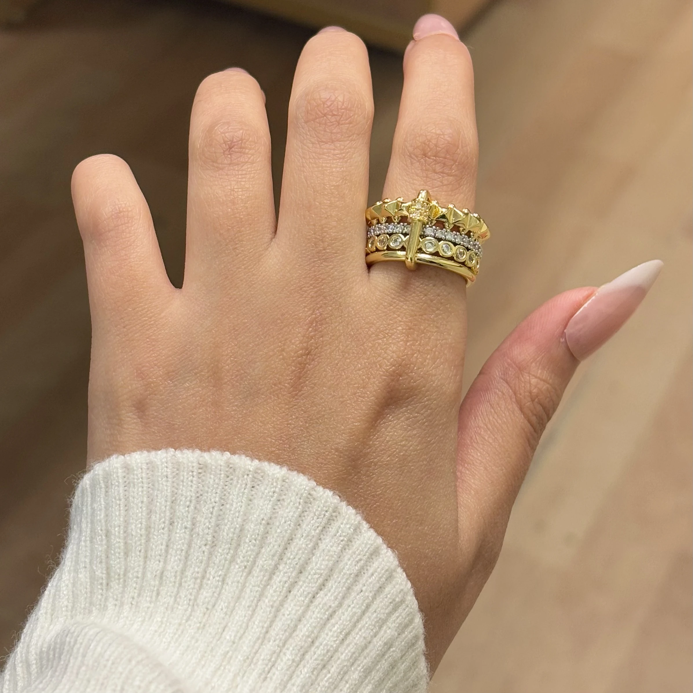 Zigzag Layered Ring ⚡️